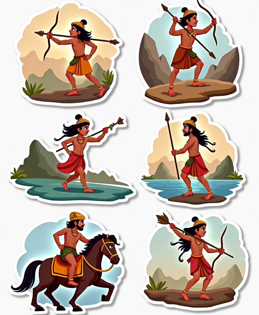 Indian Mythology - Sticker Sheet v15
